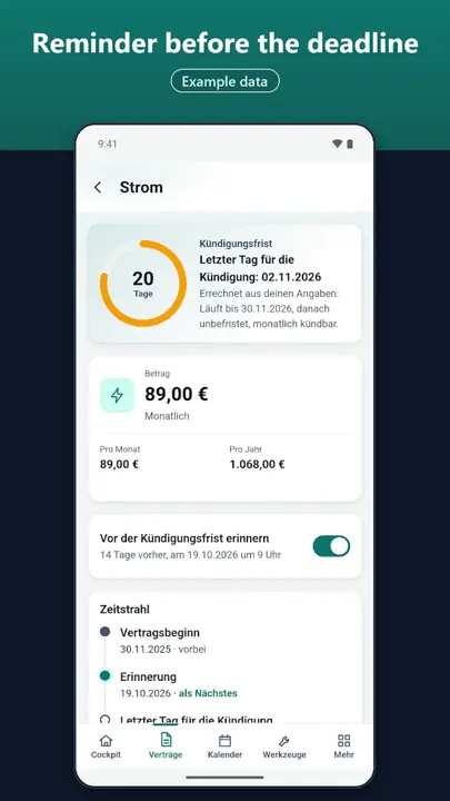 Sparen mit Gronert: Contracts – Screenshots 1